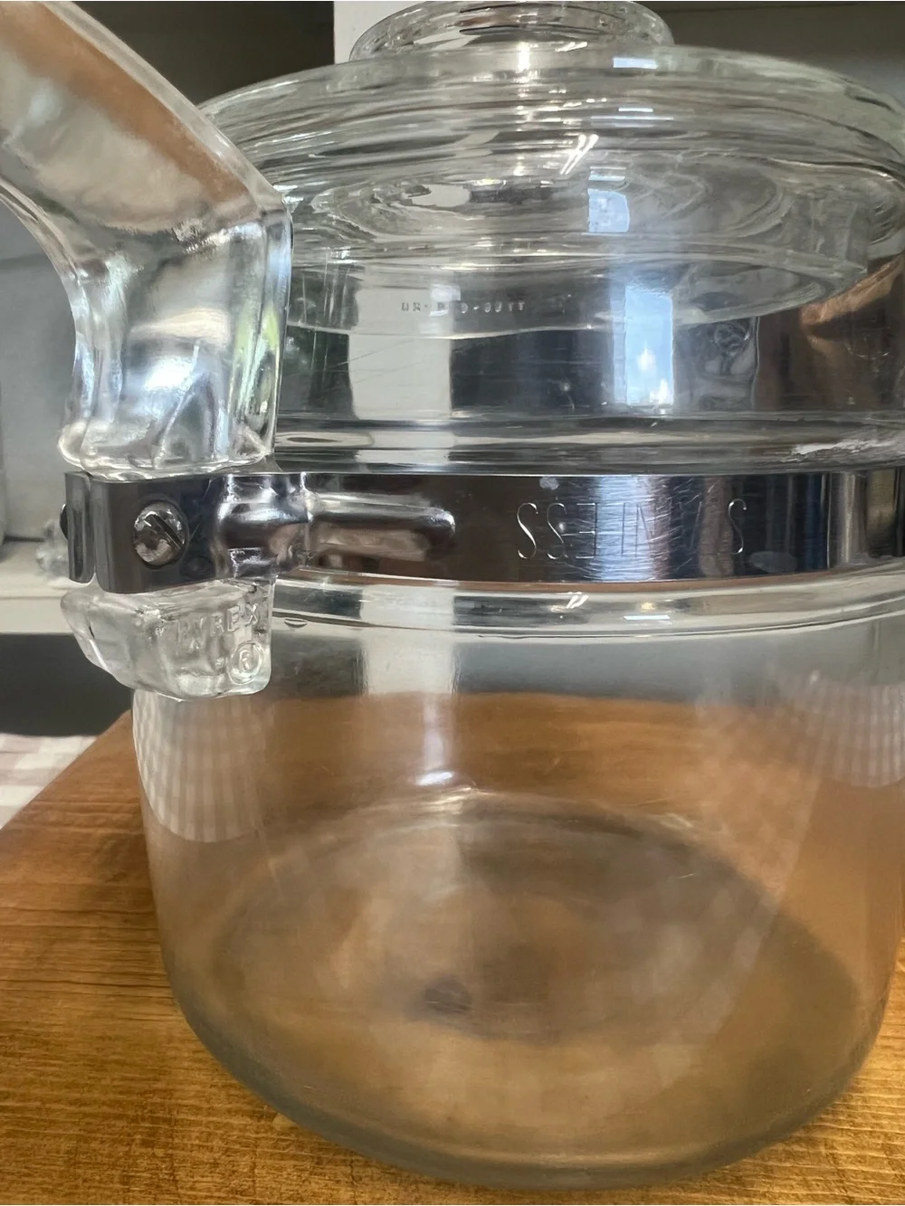 Vintage Pyrex flamware coffee pot 6 cup glass 7756 percolator no inards